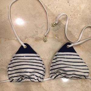 Striped bikini top